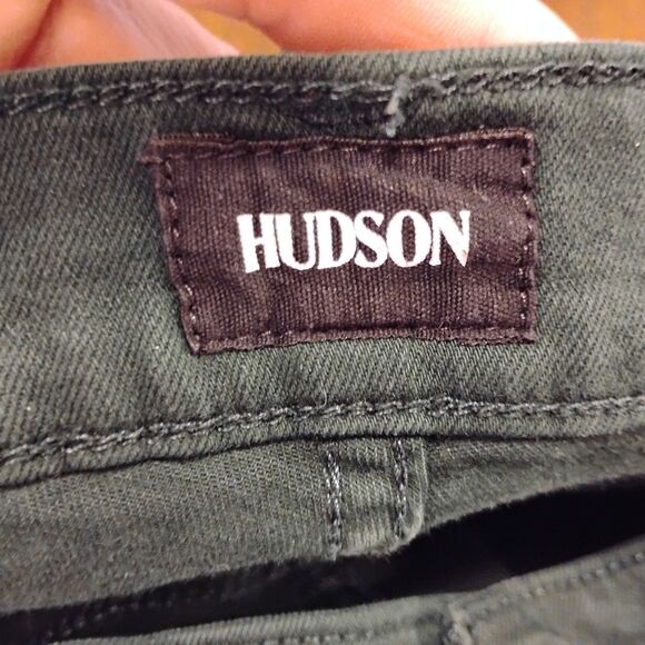 Hudson jeans mens 30 30x34 green denim Blake slim fit straight leg stretch - Picture 7 of 11